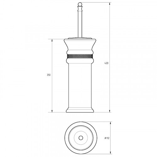 Ершик для унитаза Migliore Dubai 28532 Белый Хром