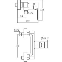 Смеситель для душа Aquanet Passion AF300-30B 243296 Черный латунь на стену