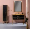 Зеркало Boheme Armadi Art Monaco 70 566-BG с подсветкой Черный глянец Золото МДФ / ЛДСП, стекло