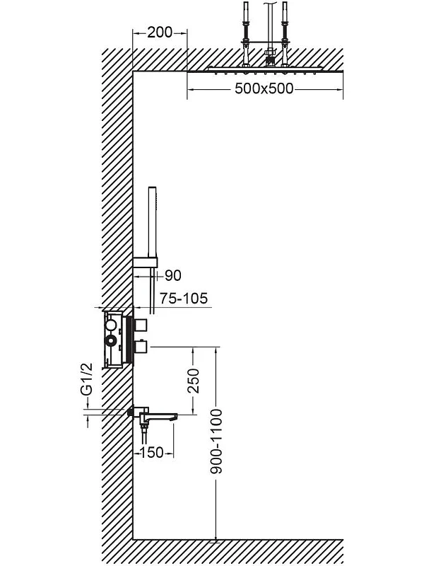 Душевая система Timo Petruma SX-5019/13SM с термостатом цвет Никель