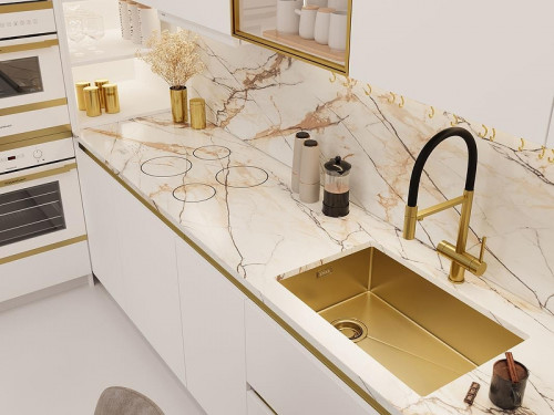 Кухонная мойка Emar PVD 66 EMB-660(UN) PVD цвет Golden