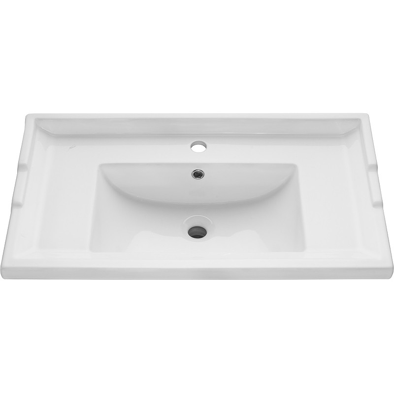 Раковина ASB-Woodline Melana 800-F80 81 17894 Белая фаянс накладная