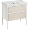 Раковина ASB-Woodline Melana 800-F80 81 17894 Белая фаянс накладная