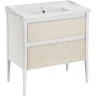 Раковина ASB-Woodline Melana 800-F80 81 17894 Белая фаянс накладная