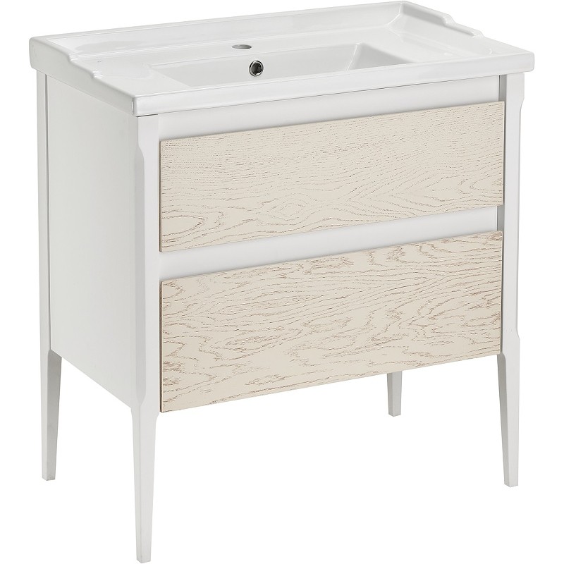 Раковина ASB-Woodline Melana 800-F80 81 17894 Белая фаянс накладная