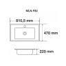 Раковина ASB-Woodline Melana 800-F80 81 17894 Белая фаянс накладная