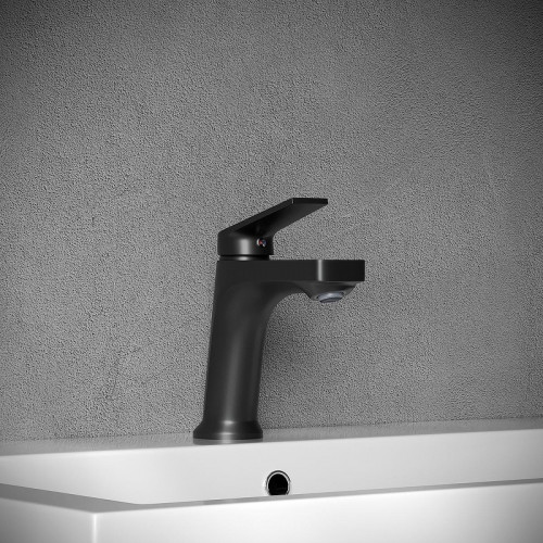 Смеситель для раковины Ростовская Мануфактура Сантехники PL7BL-001F цвет Черный