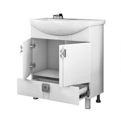 Тумба под раковину Mixline Квадро 1 65 550493 цвет Белый