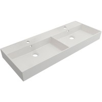 Раковина Cezares 120 CZR-MIL-120-2-LVB двойная Белая фарфор накладная
