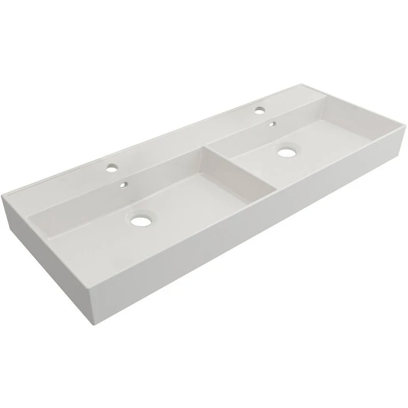 Раковина Cezares 120 CZR-MIL-120-2-LVB двойная Белая фарфор накладная
