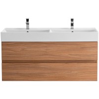 Раковина Cezares 120 CZR-MIL-120-2-LVB двойная Белая фарфор накладная
