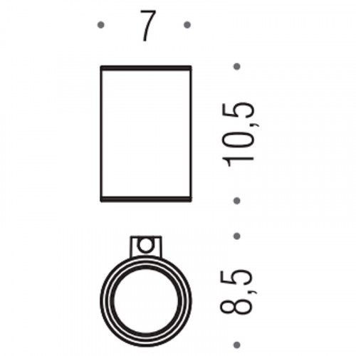Стакан для зубных щеток Colombo Design Mini B4002.NM Черный матовый