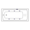 Акриловая ванна Excellent Aquaria 150x70 WAEX.AQU15.LINENANO.CR цвет Белый с гидромассажем форсунки Хром