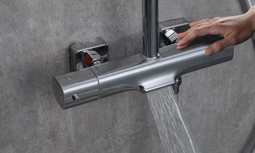 Душевая система Gappo G2495-71 с термостатом Хром латунь на стену