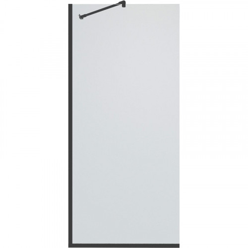 Душевая перегородка Timo TP-1190/03C-8 1190x1950 T10 в узком профиле Черный стекло прозрачное
