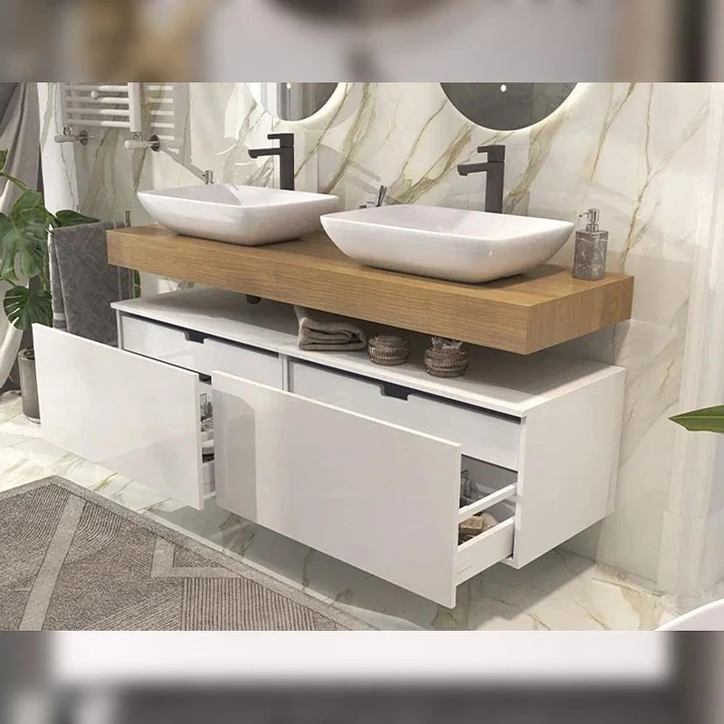 Тумба Velvex Unit 80 tp.UNI.80.2Y подвесная цвет Белый глянцевый