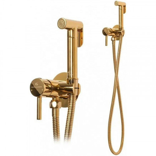 Гигиенический душ со смесителем Grocenberg GB001GO Золото