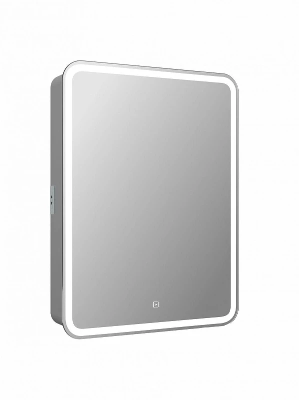 Зеркальный шкаф Art&Max Platino 55 R AM-Pla-550-800-1D-R-DS-F с подсветкой цвет Белый