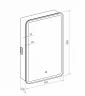 Зеркальный шкаф Art&Max Platino 55 R AM-Pla-550-800-1D-R-DS-F с подсветкой цвет Белый
