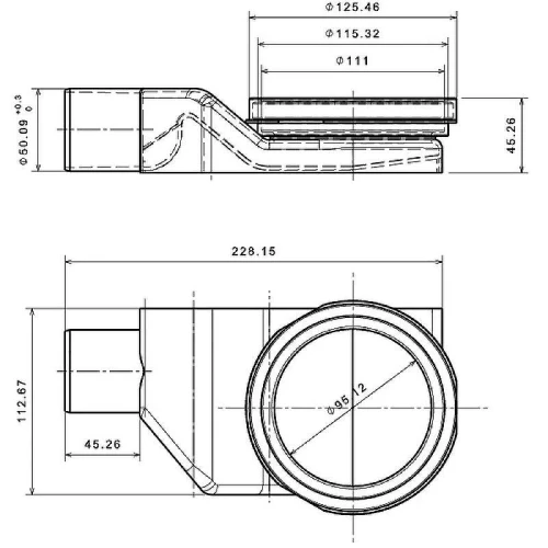 Душевой лоток Pestan Confluo Premium Line 300 13000289 с решеткой Хром