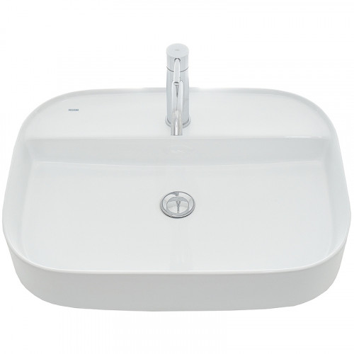 Раковина AQUAme 59 AQM5003 Белая глянцевая фаянс накладная