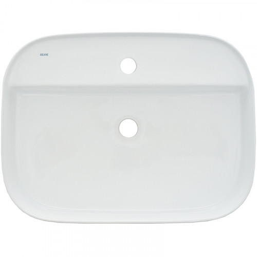 Раковина AQUAme 59 AQM5003 Белая глянцевая фаянс накладная