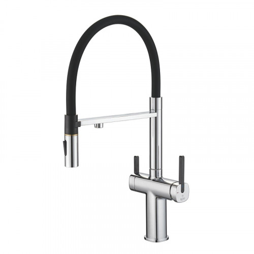 Смеситель для кухни Rose R358 цвет Хром Черный