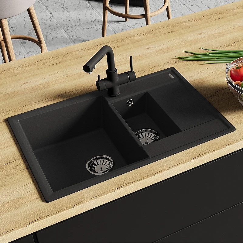 Кухонная мойка Lemark Ramza 760 9910040 Жасмин искусственный камень (литьевой мрамор) встраиваемый