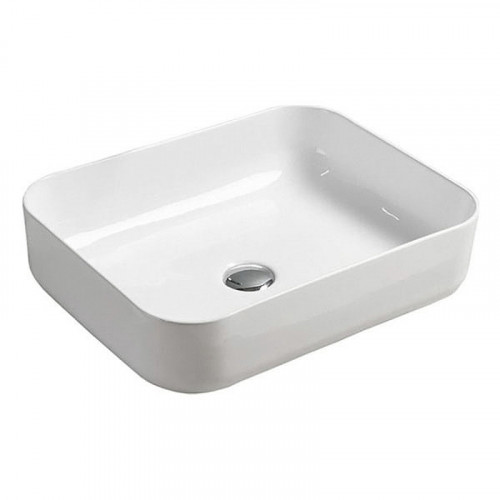 Тумба с раковиной Comforty Милан 90 00-00014008 подвесная Белая гляцевая Калакатта Блэк МДФ / ЛДСП