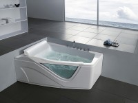 Акриловая ванна Gemy G9056BL 170х130 с гидромассажем