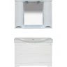 Зеркало со шкафом Misty Элвис 105 П-Элв-01105-011 с подсветкой Белое глянцевое