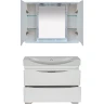 Зеркало со шкафом Misty Элвис 105 П-Элв-01105-011 с подсветкой Белое глянцевое