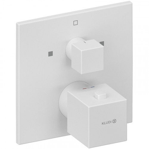 Смеситель для душа Kludi Decus 548105375 с термостатом Белый матовый