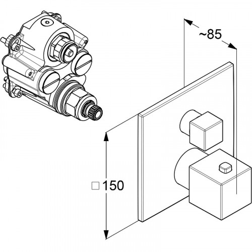 Смеситель для душа Kludi Decus 548105375 с термостатом Белый матовый