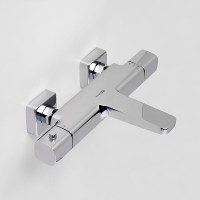 Смеситель для ванны WasserKRAFT Naab 8611 Thermo с термостатом Хром латунь на стену
