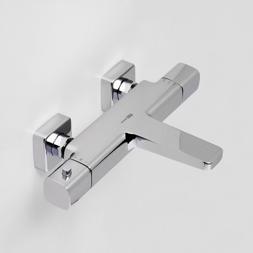 Смеситель для ванны WasserKRAFT Naab 8611 Thermo с термостатом Хром латунь на стену