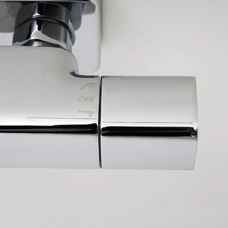 Смеситель для ванны WasserKRAFT Naab 8611 Thermo с термостатом Хром латунь на стену