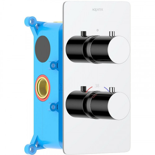 Смеситель для душа Aquatek Европа AQ1391CR с термостатом Хром латунь встраиваемый