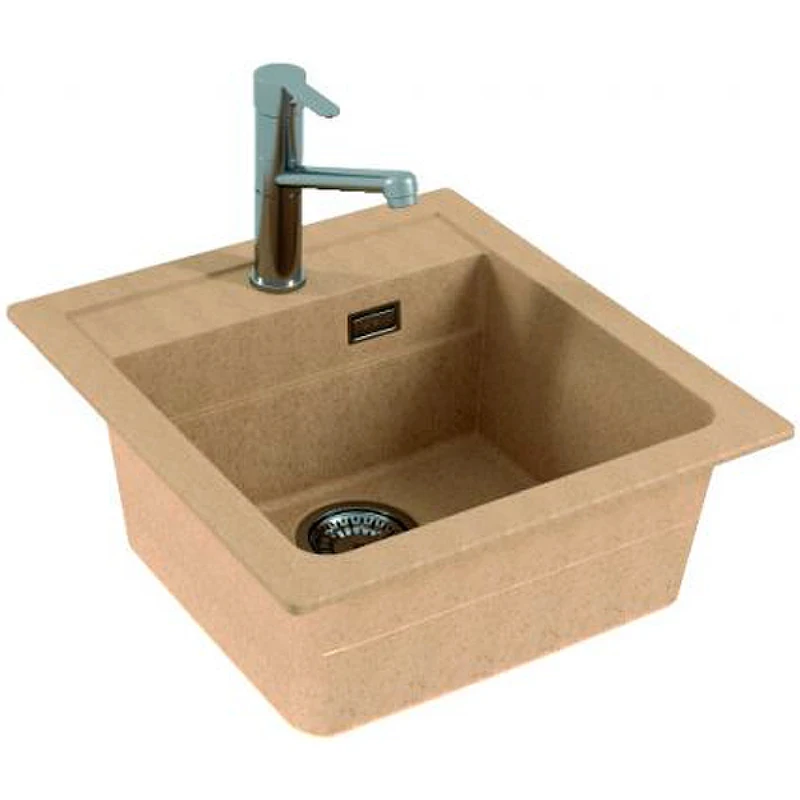 Кухонная мойка Alveus Granital Atrox 20 Beige G55 470x500 1131988 Бежевая искусственный камень (литьевой мрамор) встраиваемая сверху, встраиваемая снизу