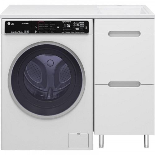 Тумба с раковиной Misty Байкал 100 R УТ000014753 Белая