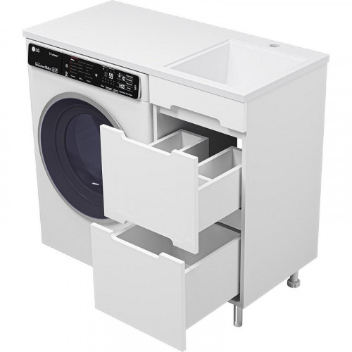 Тумба с раковиной Misty Байкал 100 R УТ000014753 Белая