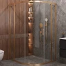 Душевой уголок Cezares Molveno 120x110 MOLVENO-RH-11-120/110-C-BORO-IV профиль Брашированное золото стекло прозрачное
