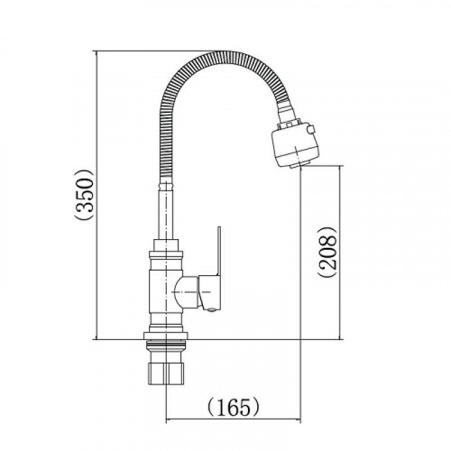 Смеситель для кухни Fashun A54401-3 цвет Сатин