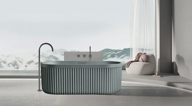 Ванна из искусственного камня AltroBagno Gianni 170x75 090212 цвет Серый гранит