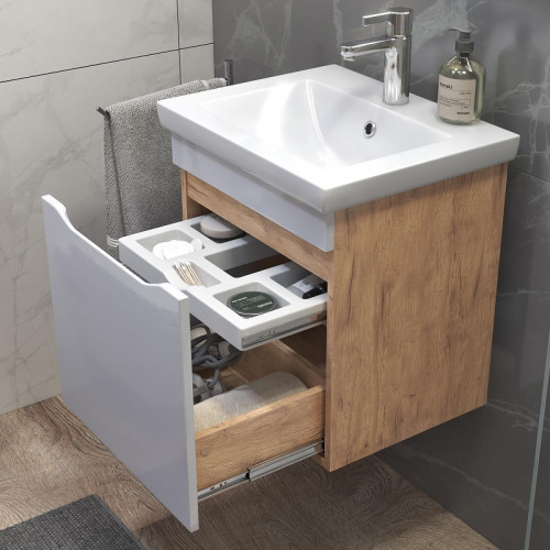 Тумба под раковину Vigo Grani 50 028 подвесная цвет Дуб золотой