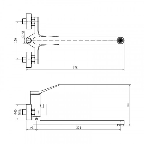 Смеситель для ванны Fashun A2286-7 универсальный цвет Черный