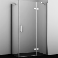 Душевой уголок WasserKRAFT Aller 120х100 R 10H10RWHITE профиль Хром стекло прозрачное