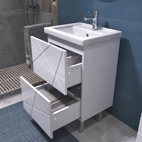 Тумба под раковину Vigo Geometry 50 tn.bsf.GEO.FOS.50.2Y цвет Белый