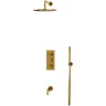 Душевая система Whitecross Y brushed gold YSET11GLB с термостатом Брашированное золото латунь встраиваемый