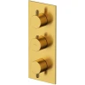 Душевая система Whitecross Y brushed gold YSET11GLB с термостатом Брашированное золото латунь встраиваемый
